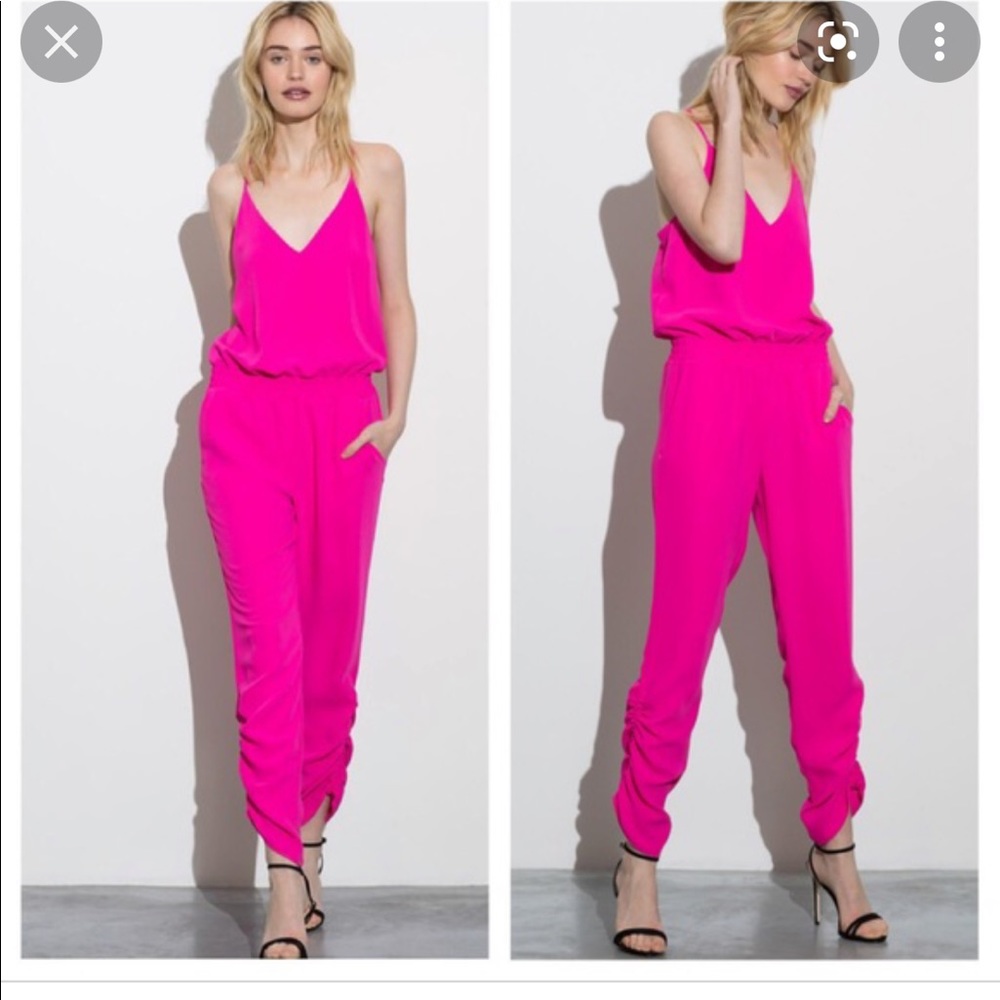 Amanda Uprichard Womens NWT Lowell Pink Jumpsuit